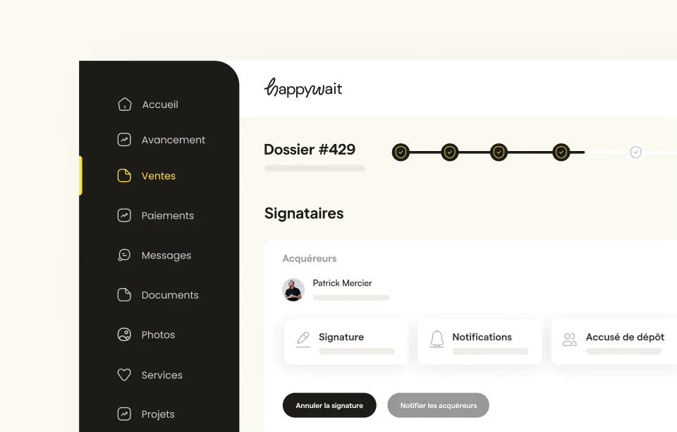 une capture d'écran d'un tableau de bord d'un outil en ligne